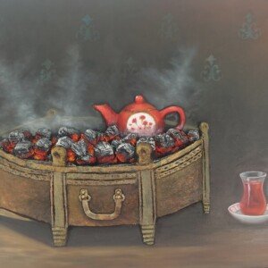 Persian Teapot on Charcoal stove