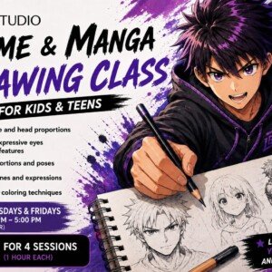 Anime & Manga Drawing Class for Kids & Teens